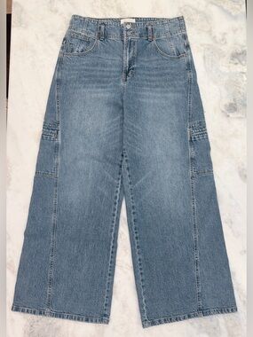 Anthropologie Habitual Cargo Extra Wide Leg Jeans Women’s 14/32 High Rise